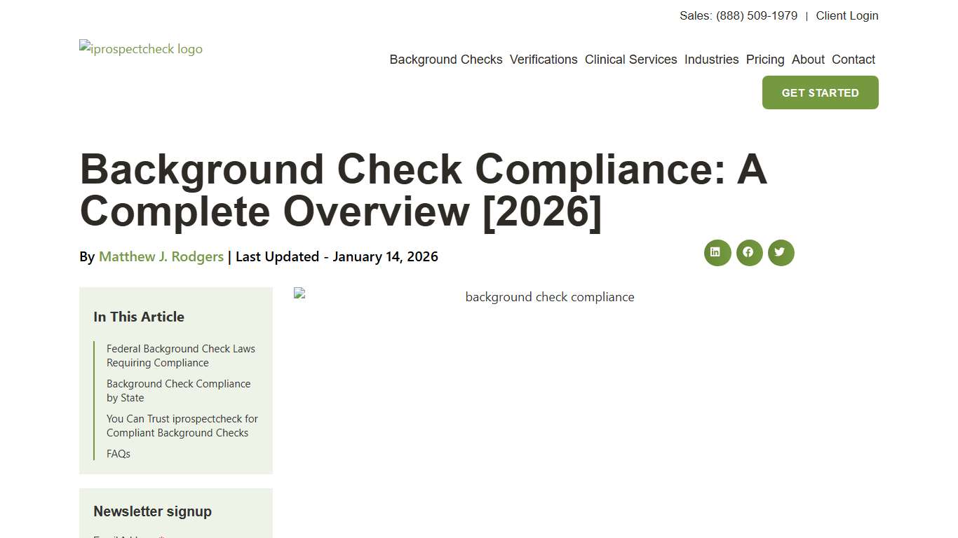 Background Check Compliance: A Complete Overview [2026] - iprospectcheck
