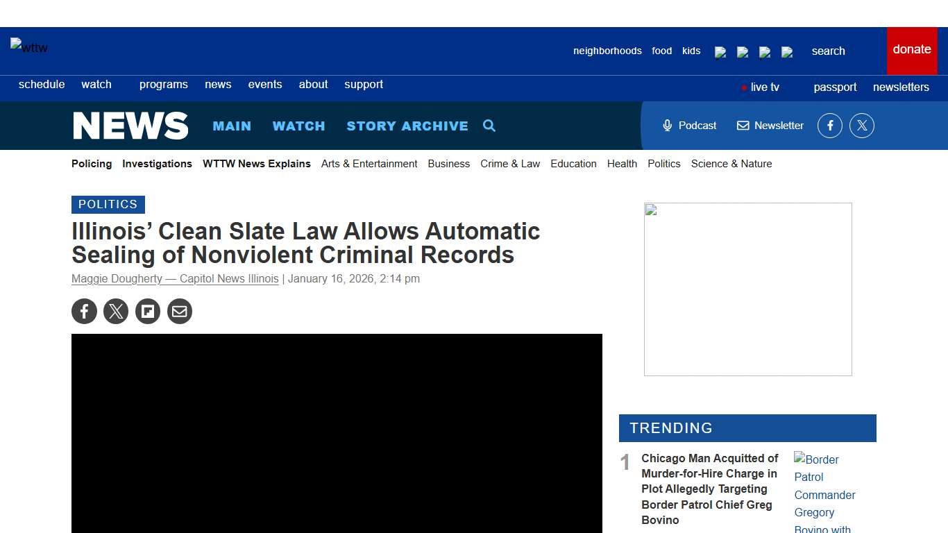 Illinois’ Clean Slate Law Allows Automatic Sealing of Nonviolent Criminal Records Chicago News WTTW